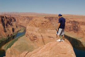 looking into the horseshoe bend