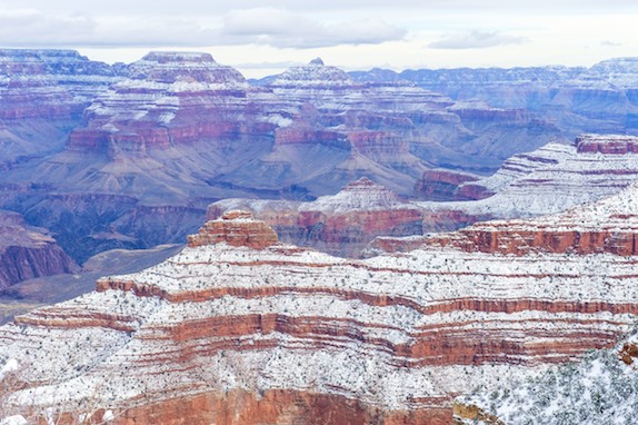 The Grand canyon national park in snow